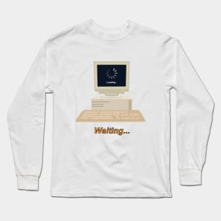 Old computer displaying the text Loading Long Sleeve T-Shirt